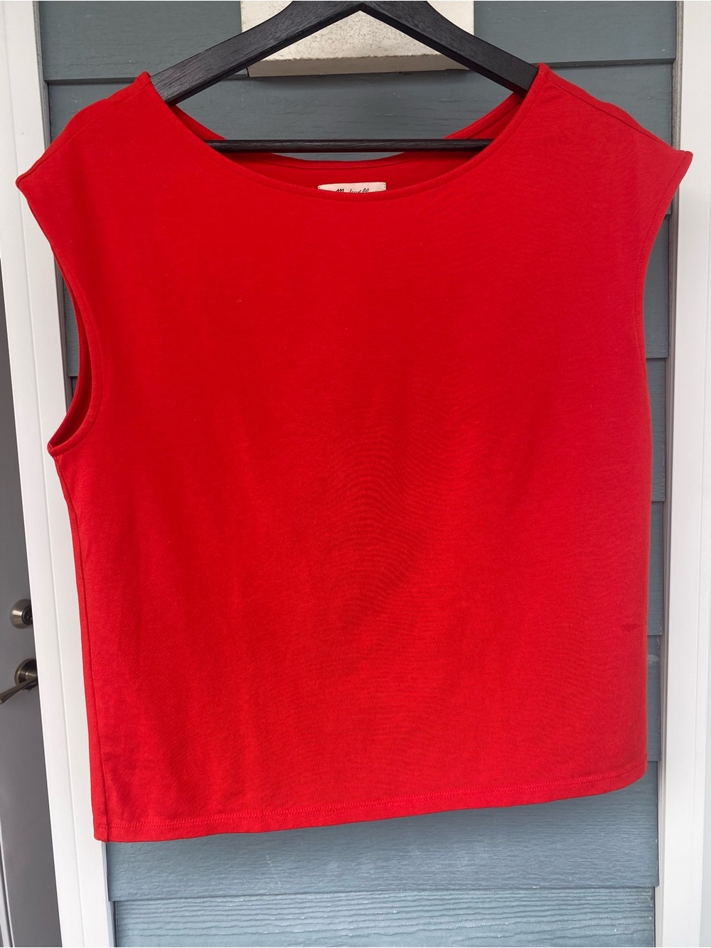 Madewell Red Sleeveless Tank Top
